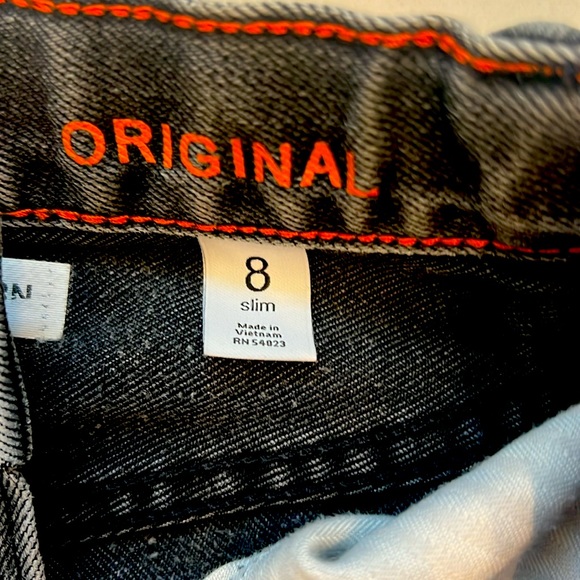 GAP KIDS 1969 boys size 8 black/faded jeans - Picture 3 of 3